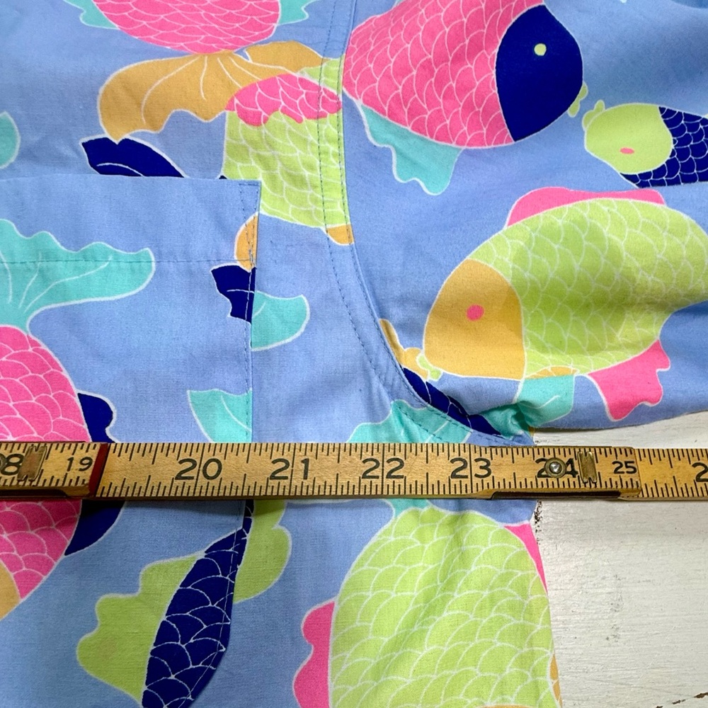 Vintage ICanTOO Casual Wear Long Sleeve Button Up 80’s Unisex Fish Shirt Size L - Picture 9 of 12